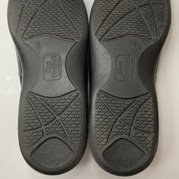 Finn Comfort Men's Black Leather Lace Up Loafer Shoes Exposed Stitching US 7.5 - Picture 10 of 14